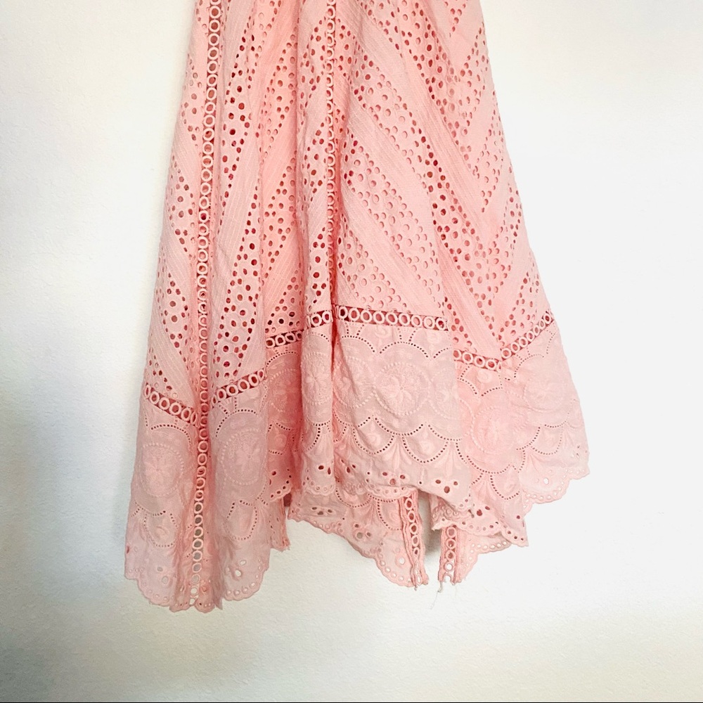 Antonio Melani Nat Eyelet Dress Pink Lemonade Sz 10 - Picture 5 of 14